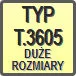 Piktogram - Typ: T.3605-DUŻE